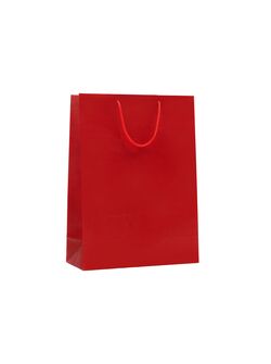 shopper in carta palstificata opaca colore bordeaux