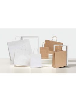 shopper carta lusso con maniglie di cotone