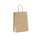 shopper in carta kraft colore avana con maniglia intrecciata