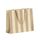 shopper in carta lusso a righe beige/tortora con maniglia in grosgrain in tinta