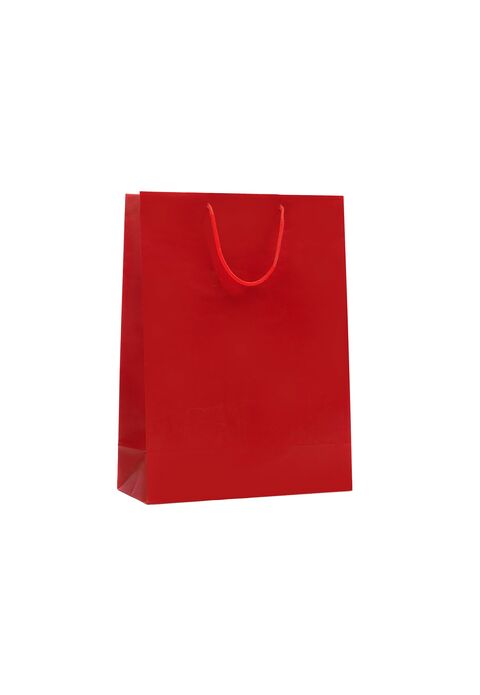 shopper in carta palstificata opaca colore bordeaux