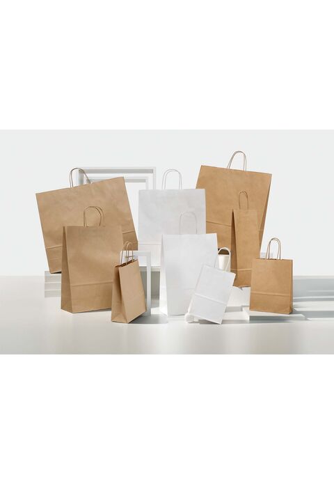 shopper in carta sealing con maniglia intrecciata