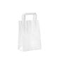 shopper in carta bianca con maniglia piatta