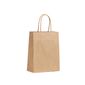 shopper carta lusso colore avana con maniglia in cordino di cotone