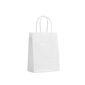 shopper in carta lusso bianca con maniglia in cordino di cotone
