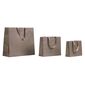 borse in carta colore tabacco con manici grosgrain in tinta
