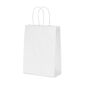 shopper in carta kraft colore bianco e maniglia intrecciata