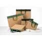 borse in carta lusso avana con striscia e manici in grosgrain