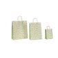 shopper carta erba riciclata al 100% fantasia salvia verde con maniglie intrecciate