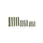 Shopper Carta Stripes Verde con Maniglia in Grosgrain