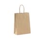 shopper in carta kraft colore avana con maniglia intrecciata