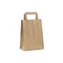 borsa in carta kraft colore avana con maniglia piatta