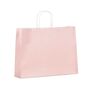 shopper in carta colore rosa antico con maniglie intrecciate