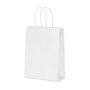 shoppe in carta kraft bianco con maniglie intrecciate